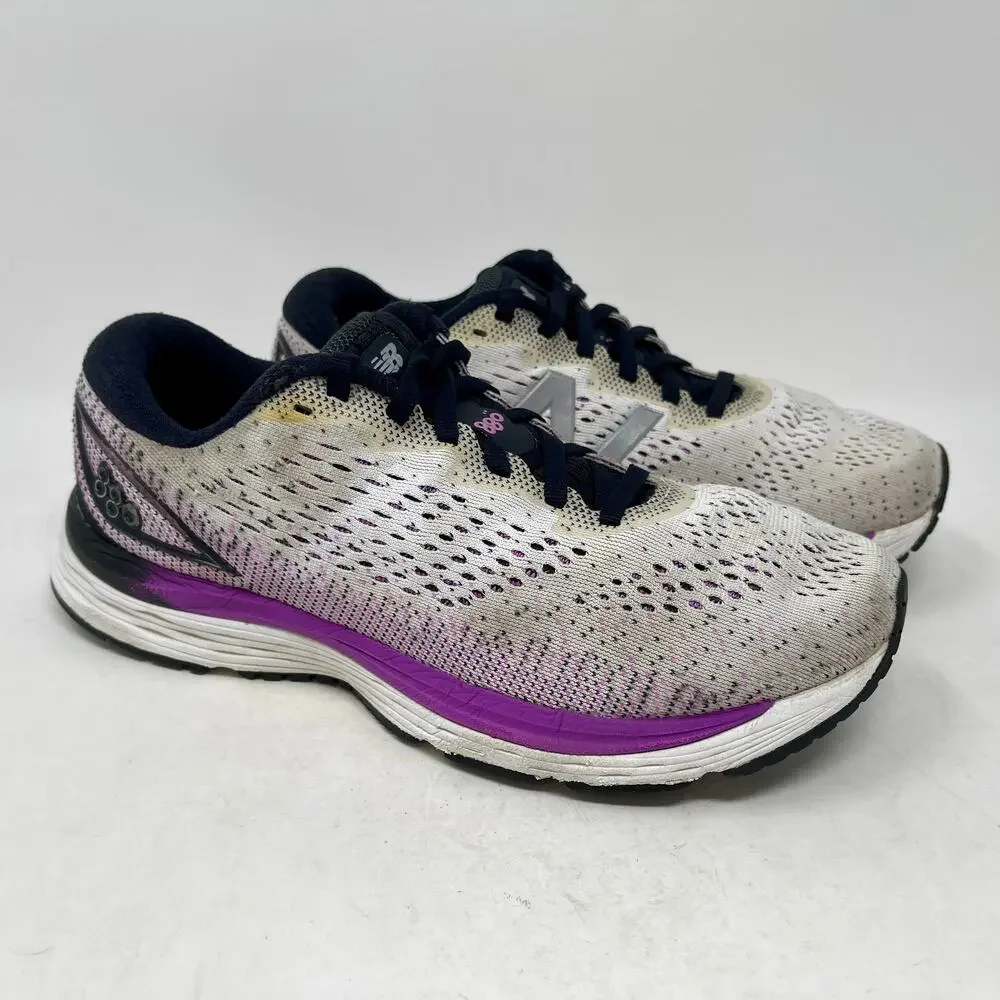 New Balance 880 Running Shoes Womens Sz 9 White Purple 1.144=I.10.4